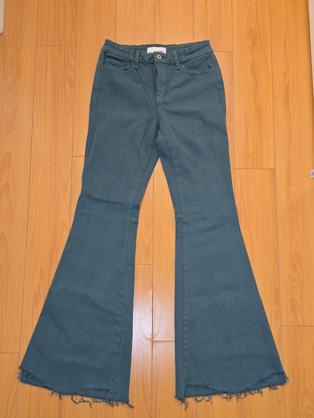 Vervet Denim High-Waist Teal Flare Jeans Size 27
